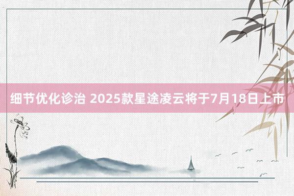 细节优化诊治 2025款星途凌云将于7月18日上市