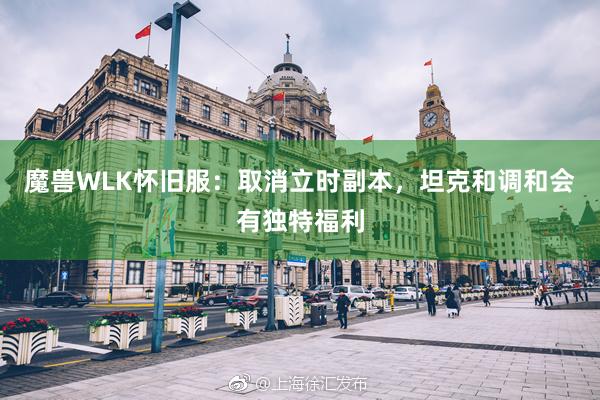 魔兽WLK怀旧服：取消立时副本，坦克和调和会有独特福利